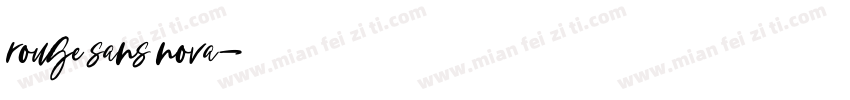 rouge sans nova字体转换